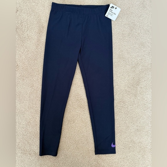 Nike Other - Nike ribbed Kids Navy Leggings